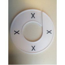 Maatring 9cm wit/zw X Td05601911